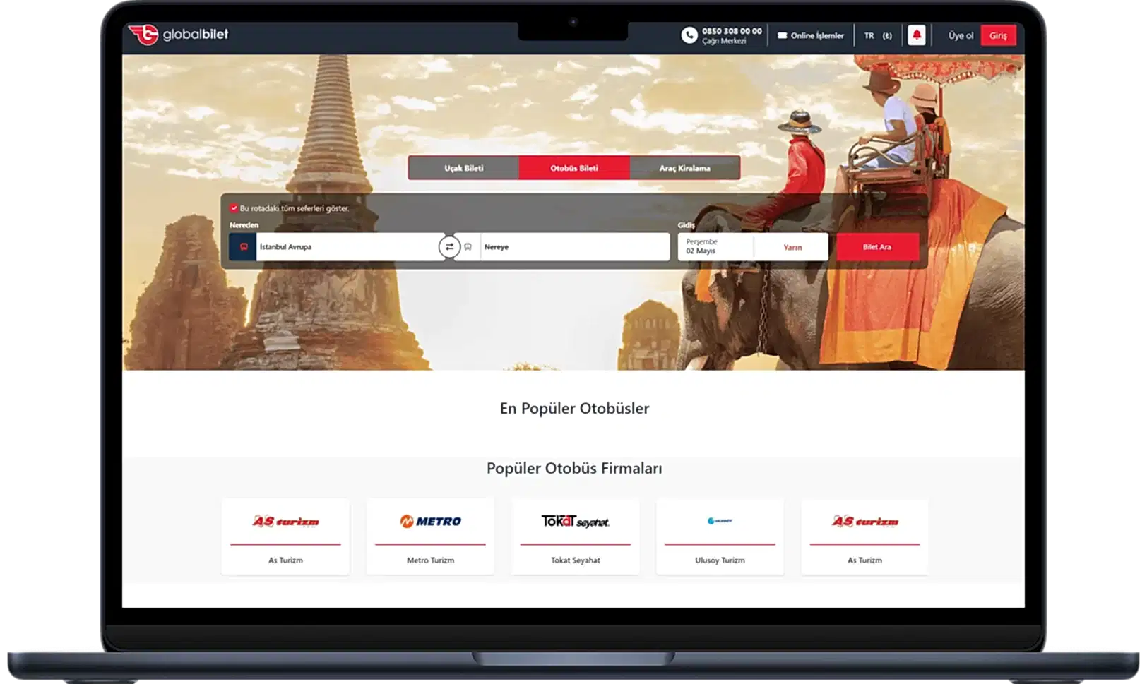 Global bilet Kurumsal Web Sitesi
